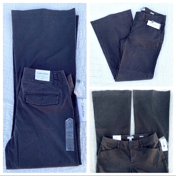 NWT Calvin Klein “The Riley” High Rise Waist Flare Leg Dress Jeans Slacks Pants - Picture 9 of 16